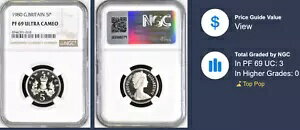 1980 5p プルーフ NGC PF69 イギリス 5 ペンス なし 細かい(3)