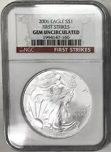 2006 シルバー アメリカン イーグル NGC ファースト ストライク ジェム 未流通(3)