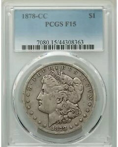 1878-CC モーガン ドル PCGS F15