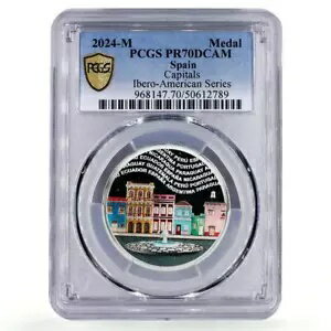 スペイン イベロアメリカン シリーズ XIII キャピタルズ シティ PR70 PCGS 銀メダル 2024(3)