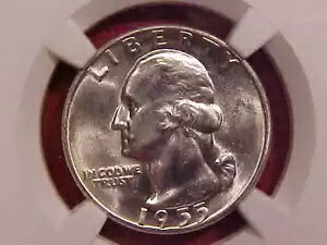 1955 ワシントン クォーター - NGC MS 66 - 写真をご覧ください! - (G1551)