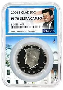 2004 S ケネディ クラッド ハーフダラー NGC PF70 ウルトラ カメオ ホワイト ハウス ピクチャー コア