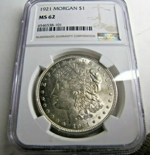 1921 モーガン リバティ ヘッド タイプ ドル NGC MS 62(3)