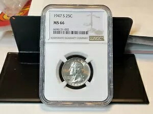 1947-S ワシントン クォーター NGC MS 66
