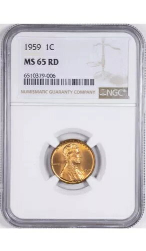 1959 NGC MS65RD リンカーン記念館ペニージェム未流通レッドフィラデルフィアミント(j)