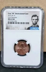2019 W 1C リンカーン セント 未流通 NGC MS67 RD 早期リリース 密封セット付き