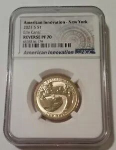2021 南米イノベーション ドル ニューヨーク エリー運河 リバース プルーフ PF70 NGC