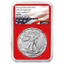 2021 (W) $1 タイプ 2 アメリカン シルバー イーグル NGC MS69 フラッグ ラベル レッド コア(3)