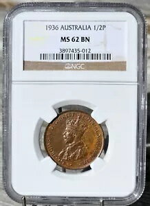 WORLD RESOURCEKINGŹۤ㤨1936 ȥꥢ 1/2 ڥˡ * NGC MS62 BN * ȥꥢϢˮפβǤʤ67,100ߤˤʤޤ