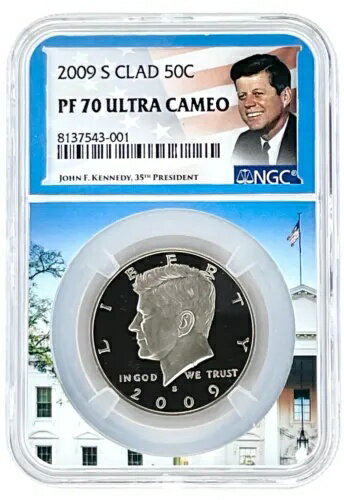 2009 S ケネディ クラッド ハーフダラー NGC PF70 ウルトラ カメオ ホワイト ハウス コア LOW POP