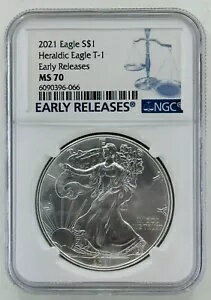 2021 1 oz Silver Eagle $1 “TOP POP - Heraldic Eagle T-1” NGC: MS70 #C690商品についてコインアメリカンイーグル構成シルバー2021年ストライク型ビジネス繊度 0.999グレード MS 70ユニットあたりの貴金属含有量 1 オンスブランド/造幣局 米国造幣局NGC認証注意事項※以下の注意事項をご理解のうえ、ご購入ください■ 鑑定済みコイン・紙幣について各種コイン・紙幣の鑑定機関（NGC、PCGS、PMGなど）は、収集品の真贋鑑定およびグレーディングを行う専門機関です。鑑定後の商品は、専用ケース（スラブ）に封入され、状態を示すグレードが付与されます。■ グレードについてグレードはコイン・紙幣自体の状態を評価するものであり、ケース自体の品質や状態を保証するものではありません。製造・輸送時の影響により、以下のような状態が発生する場合がございます。- 軽微なスレ傷・拭き傷（特に光の角度で見えるもの）- ケース内部のホコリ・小さな異物（鑑定機関の検品基準を満たしている場合）- ラベルのズレ・わずかな傾きこれらは鑑定機関の基準内であり、返品・交換の対象とはなりませんのでご了承ください。■ ラベルの種類について各鑑定機関では、コイン・紙幣の状態や鑑定の結果に応じて異なるラベルが付与されます。- 通常ラベル（Standard/Regular）：一般的なグレード付き鑑定済みコイン・紙幣- オーセンティック（Authentic）：グレードなしで真贋のみ保証- 詳細グレード（Details）：クリーニング跡やエッジのダメージがあるが本物と認定- 特別ラベル（Special Label）：記念版や特定のデザインの限定ラベル - 例：NGC「Early Releases」「First Releases」、PCGS「First Strike」 などグレードやラベルの種類は、商品画像および説明文をご確認のうえ、ご購入ください。■ 在庫状況について当店の商品は海外から取り寄せております。ご購入のタイミングによっては在庫切れとなる場合がございます。その際はご連絡のうえ、ご注文をキャンセルさせていただく場合がございますので、あらかじめご了承ください。■ ご注文後のキャンセルについてご注文と同時に商品のお取り寄せを開始するため、お客様都合によるキャンセルは承っておりません。■ 配送についてお届けまでに通常2〜3週間ほどかかります。海外の祝日や天候、税関手続きにより通常より配送が遅れる可能性がございます。■ 保証について商品説明に英語で「保証（warranty）」と記載があっても、日本国内では適用されませんのでご了承ください。 当店では、商品到着後7日以内の初期不良に限り、対応させていただきます。 （返品規約の詳細については、楽天市場内の会社概要欄下部をご参照ください。）■ 商品の色・素材感について撮影環境やモニター設定により、実際の商品と色味や質感が異なる場合がございます。■ 価格変動について希少性の高い商品は市場価格の変動により、追加料金をお願いする場合がございます。追加料金に同意いただけない場合には、ご注文のキャンセルが可能ですので、ご安心ください。■ その他サービスについて海外製品の輸入代行も承っております。ショップに掲載されていない商品でもお探し可能ですので、お気軽にご相談ください。尚、業者販売（業販）や複数購入の場合、割引対応も可能です。ご希望の方はお問い合わせください。