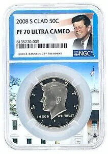 2008 S ケネディ クラッド ハーフダラー NGC PF70 ウルトラ カメオ ホワイト ハウス ピクチャー コア