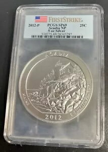 2012-P アーカディア国立公園 5 5 オンス オンス シルバー ATB PCGS SP69 NQ2
