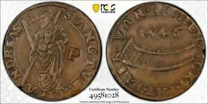 1546 スペイン語 オランダ セント アンドリュース 手押し車ギルド Jeton PCGS AU53 Lot#G8110