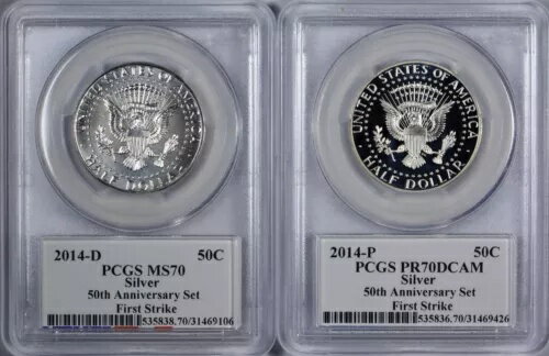 2014 シルバー 4 コイン 50c セット PCGS