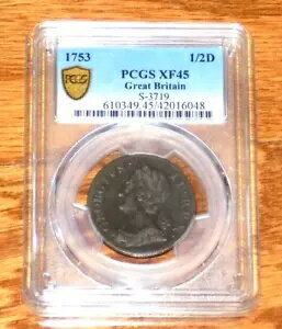 1753 ꥹ 1/2 ڥˡ ꥹ PCGS XF45 XF 45 󥰥ǧꥰ졼 