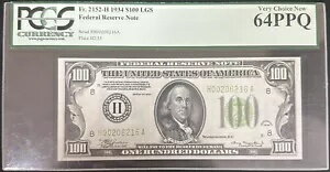1934 ドル 100 セントルイス連邦準備銀行券 PCGS Very Choice New 64 PPQ