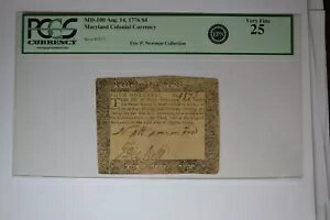 ꡼ɽ 1776 ǯ 8  14  $4 Fr. MD-100 PCGS ٥꡼ե 25.