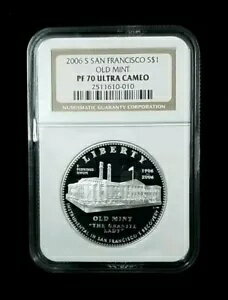 2006-S サンフランシスコ S$1 オールド ミント シルバー ダラー NGC PF 70 ウルトラ カメオ #1987