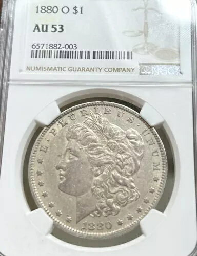1880-O モーガン シルバー ダラー NGC AU53