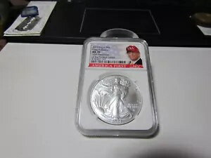 2024 $1 アメリカン シルバー イーグル NGC MS70 ドナルド トランプ アメリカ ファースト ラベル(3)