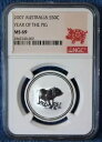 2007 ** オーストラリア ** 50 セント ** 亥年 ** シルバー NGC MS69 **