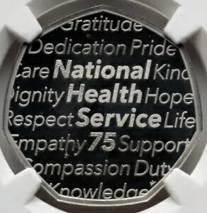NGC PF69 2023 NHS 国民保健サービス 75th G 英国プルーフ 0.999 シルバー コイン