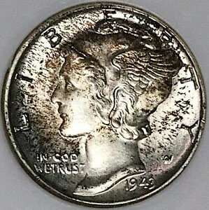 1943-P NGC MS 66 マーキュリー ダイム フル バンド ファッティ ホルダー シルバー コイン (24102001D)(3)