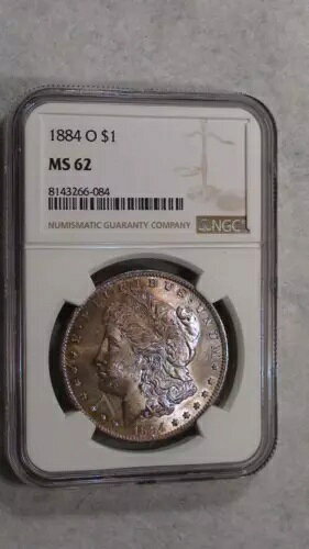 1884 O モルガン ドル NGC MS62 未流通の 1 ドル コインを価格で販売します!