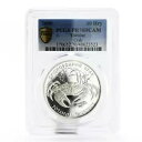 ウクライナ 10 グリブナ 保全野生生物カニ動物相 PR70 PCGS 銀貨 2000