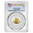 2023 $5 アメリカン ゴールド イーグル 1/10 オンス PCGS MS70 FS フラグ ラベル(3)