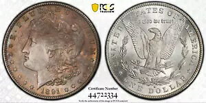 1891-S モルガン ドル PCGS MS63 - 明るい