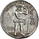 1714 HH ドイツ州ブランズウィック ウォルフェンブッテル ワイルドマン 2/3 ターラー、24 MG PCGS AU 53(3)