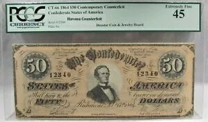1864年 $50 CT-66 南北戦争南軍の偽紙幣保管庫 PC-182