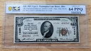 PCGS 64 PPQ ワシントン コート ハウス オハイオ州国立銀行券 10 ドル 1929 タイプ 2