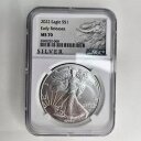 2022 年早期リリース シルバー イーグル ALS ラベル $1 NGC MS 70