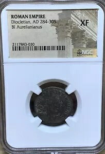 楽天WORLD RESOURCE【KING店】NGC XF 古代ローマ帝国 ディオクレティアヌス AD 284-305 BI アウレリアンラヌス よく中心にある
