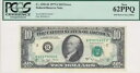$10 エラー注記 全面背面オフセット 1977 A PCGS NEW 62 PPQ Fr 2024-B FRN