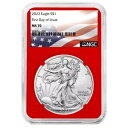 2022 $1 アメリカン シルバー イーグル NGC MS70 FDI フラグ ラベル レッド コア(3)
