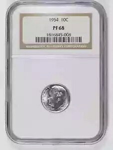 1954 P ダイムズ ルーズベルト NGC PF-68