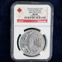 2014 FIVE BLESSINGS カナダ S$5 1オンス .999 銀貨 $1 NGC MS 68 初回リリース