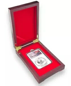 2024 オーストラリア 1 オンス シルバーワライカワセミ NGC MS70 ER - 国旗ラベル 木箱付き(3)