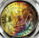1886 P トーン モーガン $ PCGS MS 63??シルバー レインボー トーンのモンスター レンブラント??