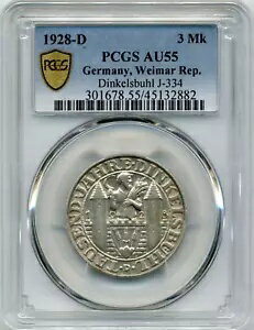 1928-D 3 Reichsmarks Germany - 磻ޡİ Dinkelsbuhl - Cat #J-334 - PCGS...