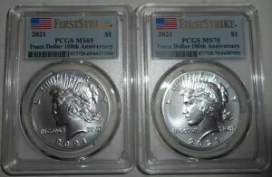 2021 年平和ドル 100 周年記念、PCGS MS69、PCGS MS70、不動産売却、FREE SHI