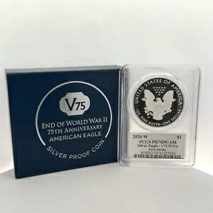2020-W $1 1   V75 ץ饤١ ޡ ץ롼 С  PCGS PR70DCAM ե...
