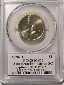 2020 D Υ١ ɥ $1 SC Septima Clark PCGS MS67 ݥ A