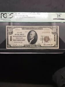 1929 年 $10 タイプ 1 シェイファーズタウン商業国立銀行 ID PCGS 25 8962