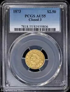 1873 $2.50  Хƥ إå   PCGS AU 55 |Ź 3