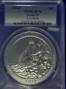 2012-P アーカディア国立公園 5 オンス シルバー ATB PCGS SP70